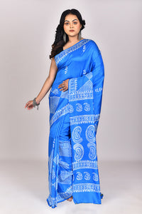Women's Katan Silk Block Saree With Blouse Piece