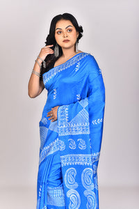 Women's Katan Silk Block Saree With Blouse Piece