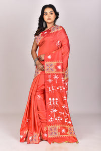 Women's Katan Silk Block Saree With Blouse Piece