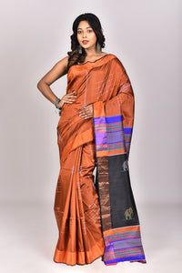 Women's Katan Silk Galani Saree With Blouse Piece