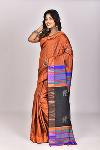 Women's Katan Silk Galani Saree With Blouse Piece