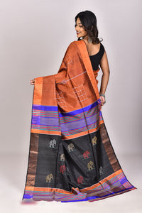 Women's Katan Silk Galani Saree With Blouse Piece