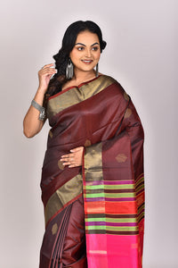 Women's Katan Silk Galani Saree With Blouse Piece
