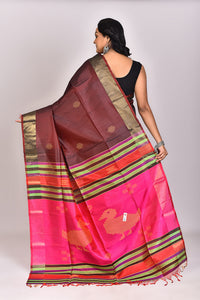 Women's Katan Silk Galani Saree With Blouse Piece