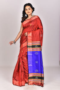 Women's Katan Silk Galani Saree With Blouse Piece