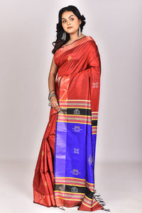 Women's Katan Silk Galani Saree With Blouse Piece