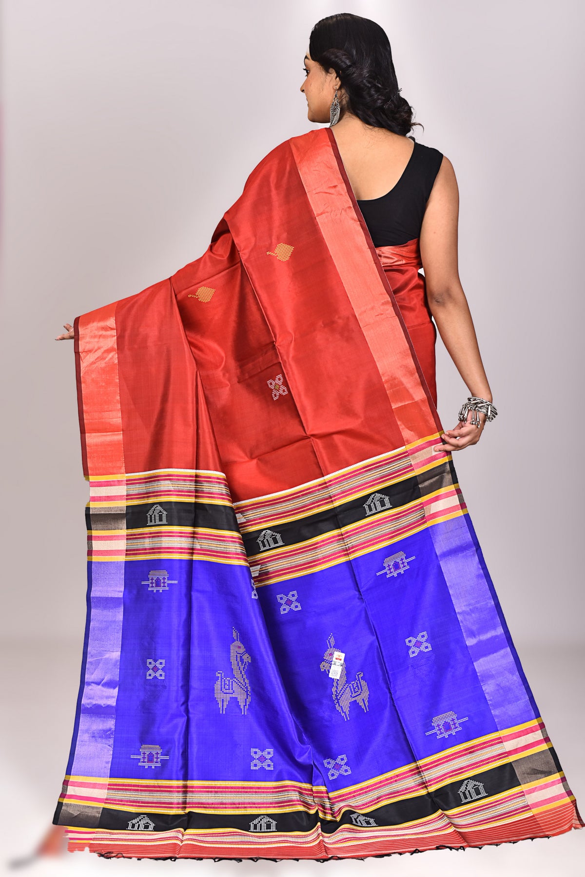 Women's Katan Silk Galani Saree With Blouse Piece