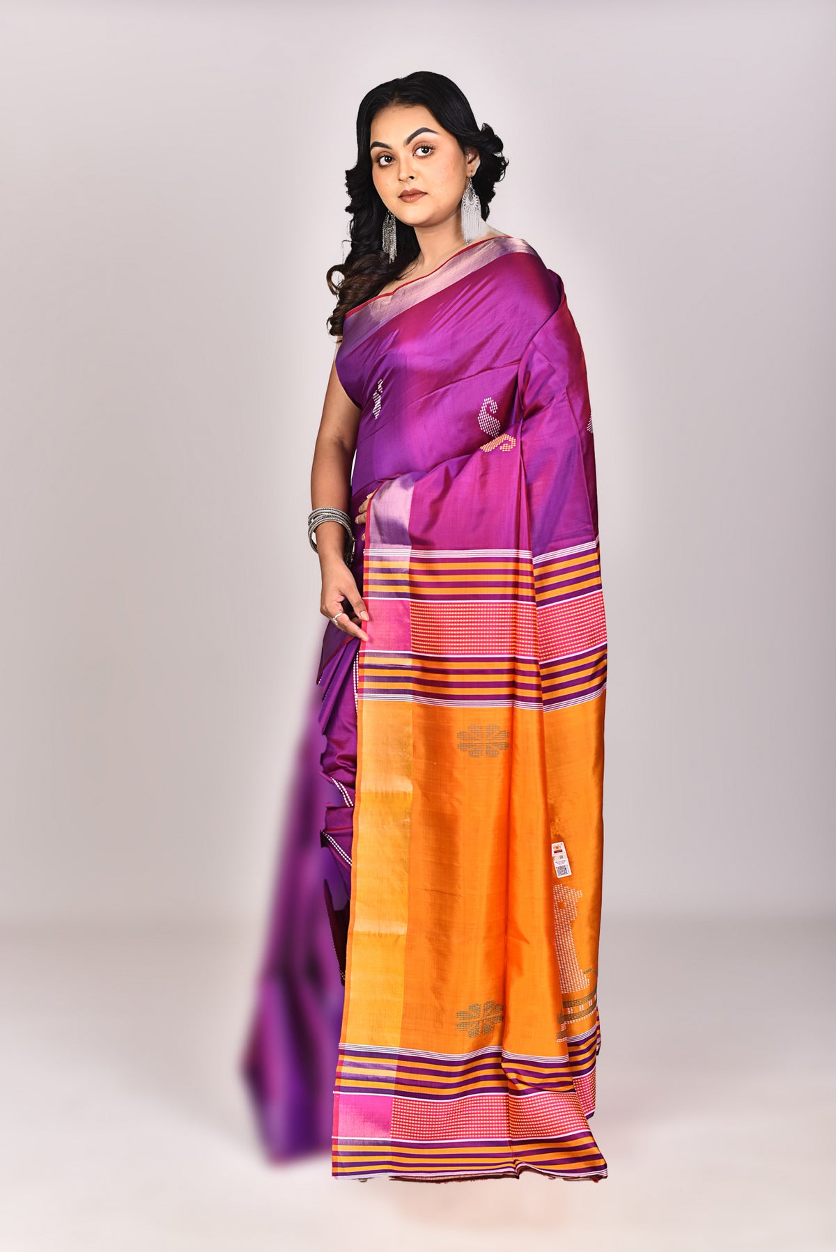 Women's Katan Silk Galani Saree With Blouse Piece