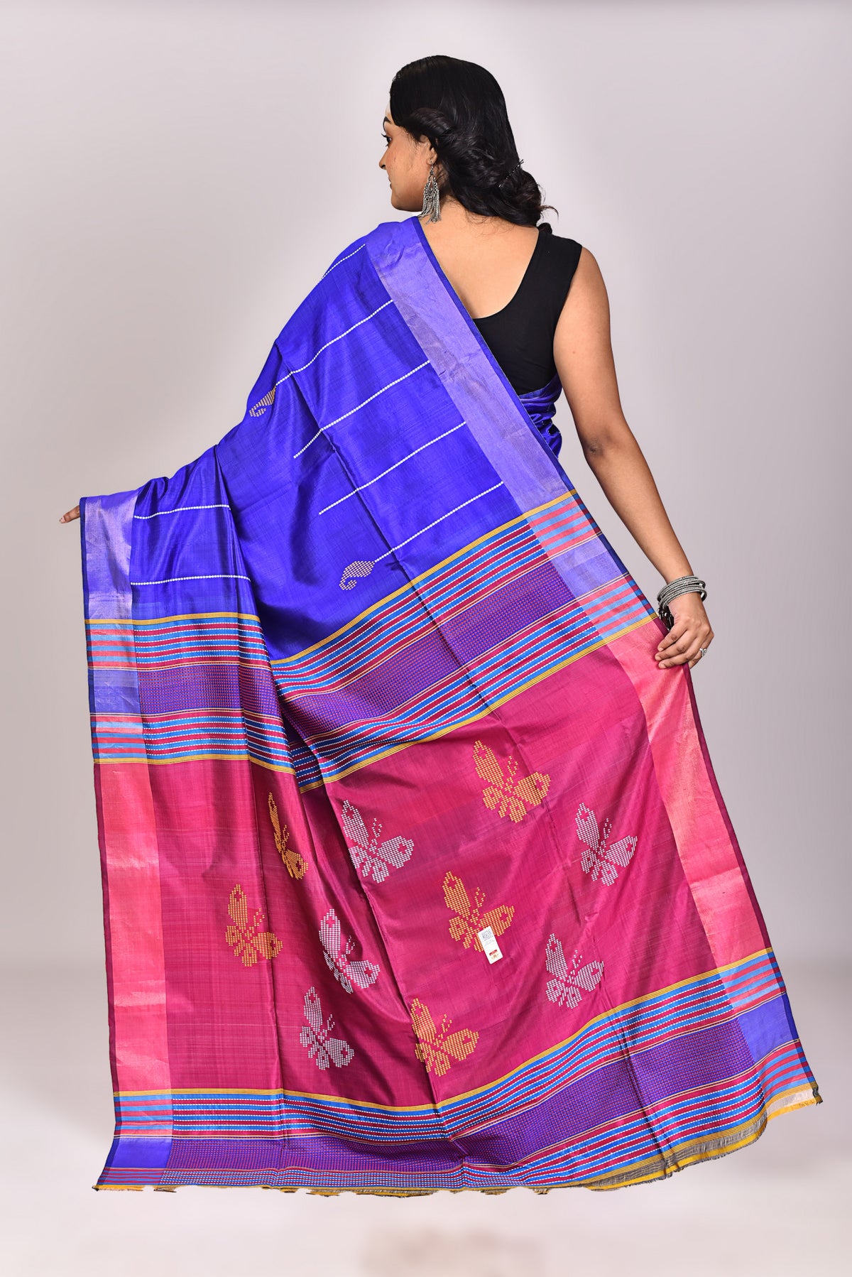 Women's Katan Silk Galani Saree With Blouse Piece