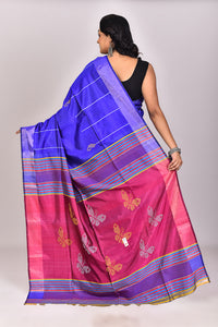 Women's Katan Silk Galani Saree With Blouse Piece