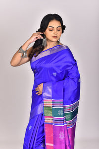 Women's Katan Silk Galani Saree With Blouse Piece