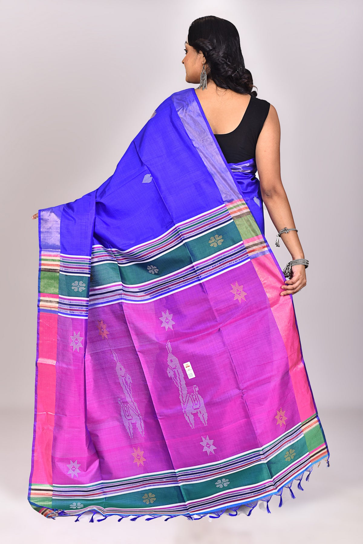 Women's Katan Silk Galani Saree With Blouse Piece