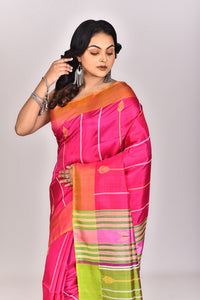 Women's Katan Silk Galani Saree With Blouse Piece