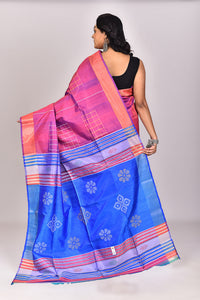 Women's Katan Silk Galani Saree With Blouse Piece