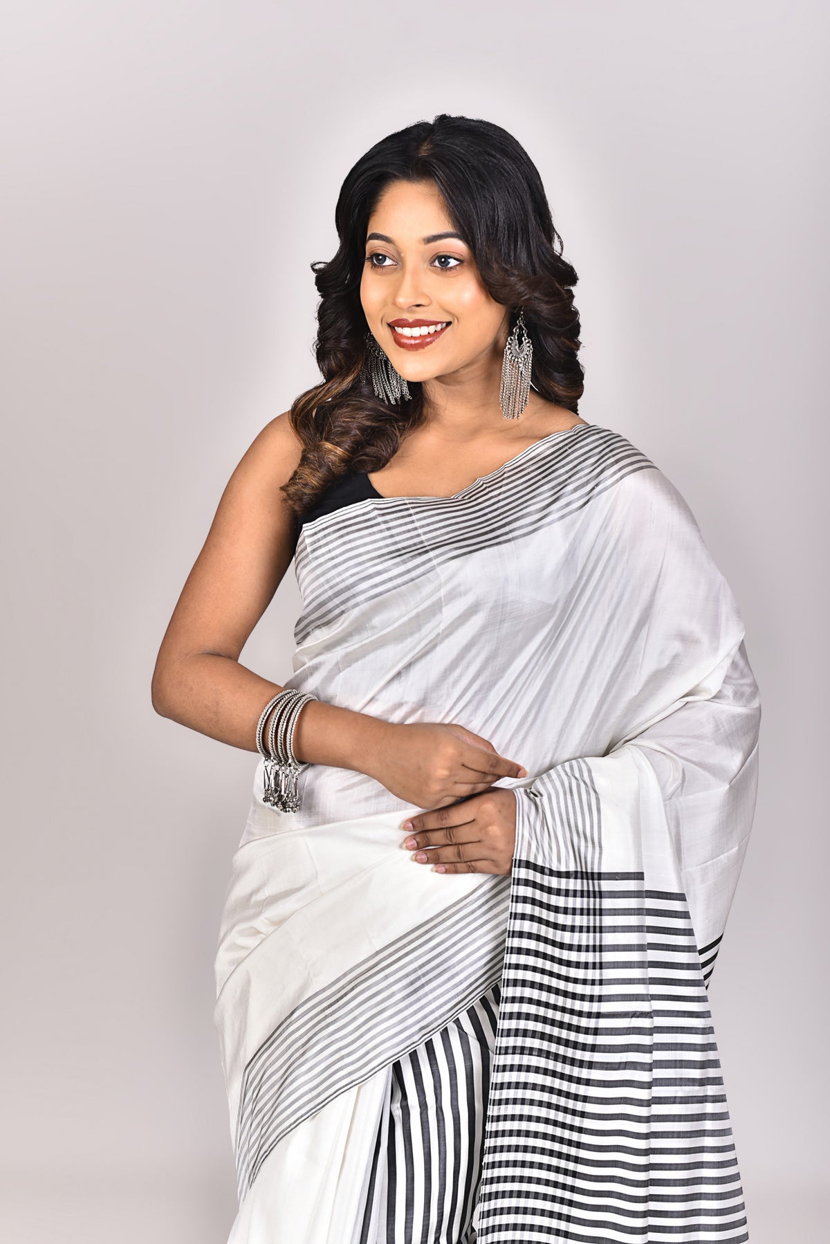 Women's Katan Silk Saree With Blouse Piece