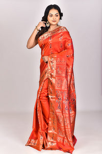 Women's Katan Silk Swarnachuri Saree With Blouse Piece