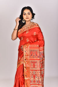 Women's Katan Silk Swarnachuri Saree With Blouse Piece