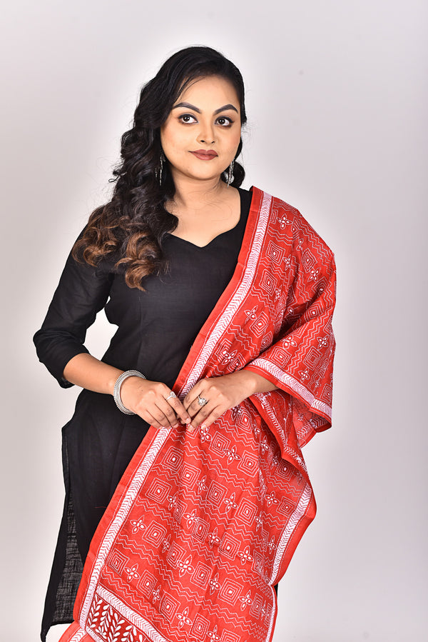 Women's Pure Silk Kantha Dupatta