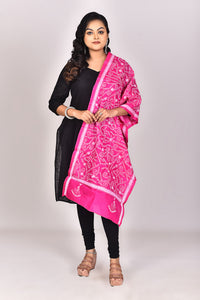 Women's Pure Silk Kantha Dupatta