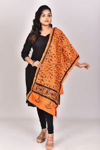 Women's Pure Silk Kantha Dupatta