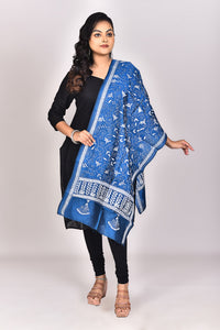 Women's Pure Silk Kantha Dupatta
