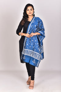 Women's Pure Silk Kantha Dupatta