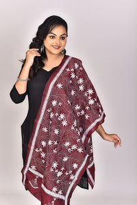 Women's Pure Silk Kantha Dupatta