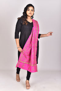 Women's Pure Silk Kantha Dupatta