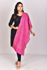 Women's Pure Silk Kantha Dupatta