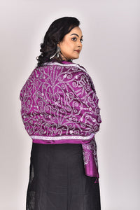 Women's Pure Silk Kantha Dupatta