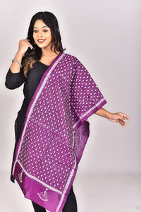 Women's Pure Silk Kantha Dupatta