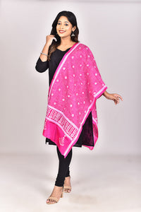 Women's Pure Silk Kantha Dupatta