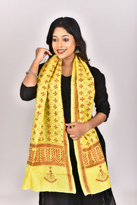Women's Pure Silk Kantha Dupatta