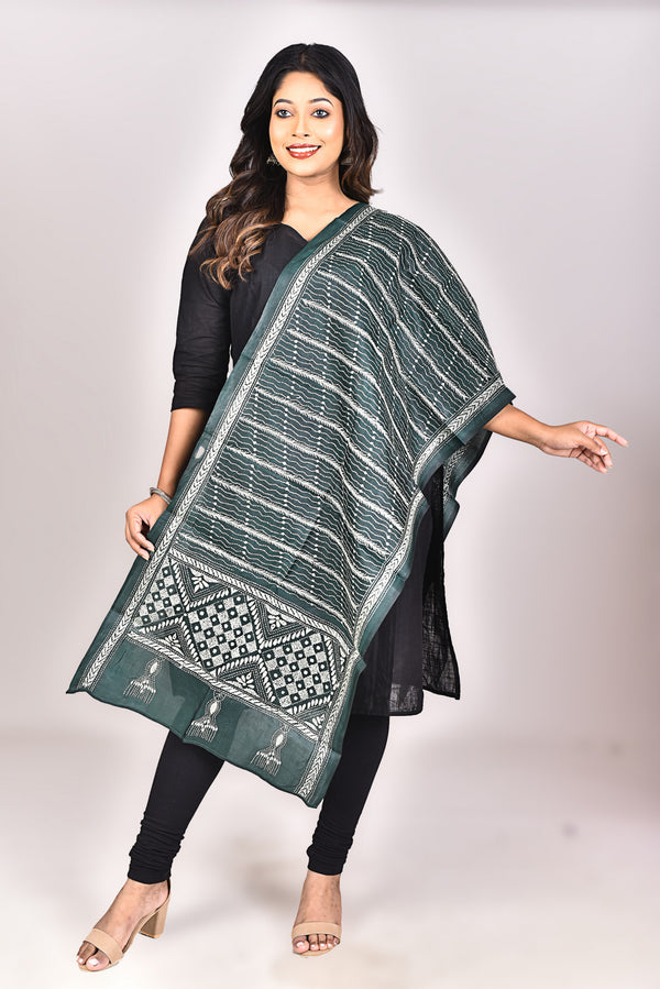 Women's Pure Silk Kantha Dupatta