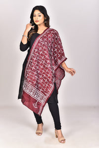 Women's Pure Silk Kantha Dupatta