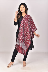 Women's Pure Silk Kantha Dupatta