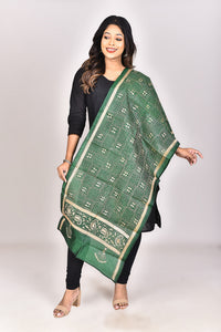 Women's Pure Silk Kantha Dupatta
