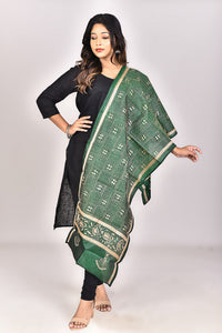 Women's Pure Silk Kantha Dupatta