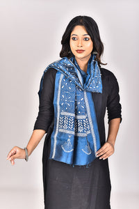 Women's Pure Silk Kantha Dupatta