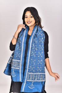 Women's Pure Silk Kantha Dupatta