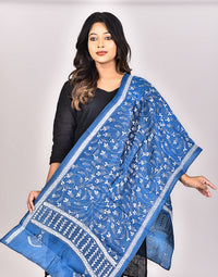 Women's Pure Silk Kantha Dupatta