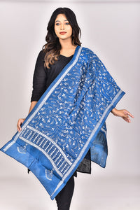 Women's Pure Silk Kantha Dupatta