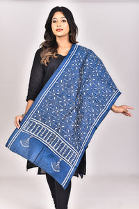 Women's Pure Silk Kantha Dupatta