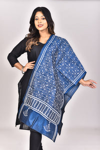 Women's Pure Silk Kantha Dupatta