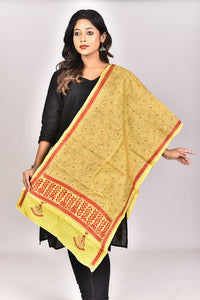 Women's Pure Silk Kantha Dupatta