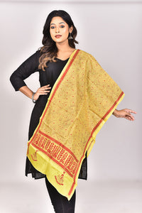 Women's Pure Silk Kantha Dupatta