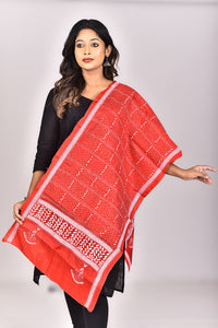 Women's Pure Silk Kantha Dupatta