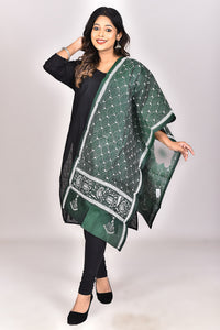 Women's Pure Silk Kantha Dupatta