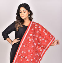 Women's Pure Silk Kantha Dupatta
