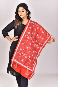 Women's Pure Silk Kantha Dupatta